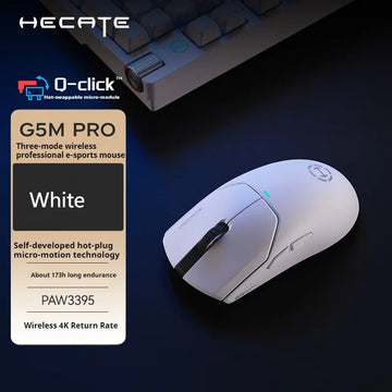 EDIFIER HECATE G5M Pro Kabellose Gaming-Maus 4k Bluetooth Tri-Modus PAW3395 Ergonomie Geringe Latenz